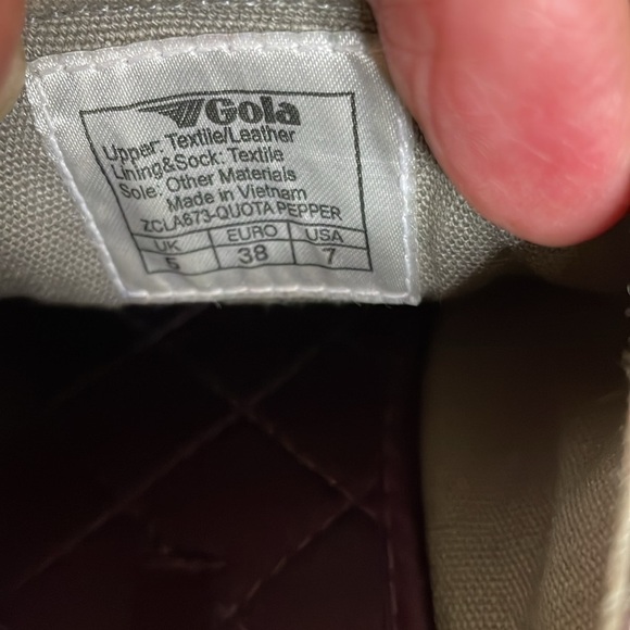 GOLA Olive Green Liberty Art Fabrics Sz  7 Women's Colorful Sneakers Art To Wear - Picture 5 of 10